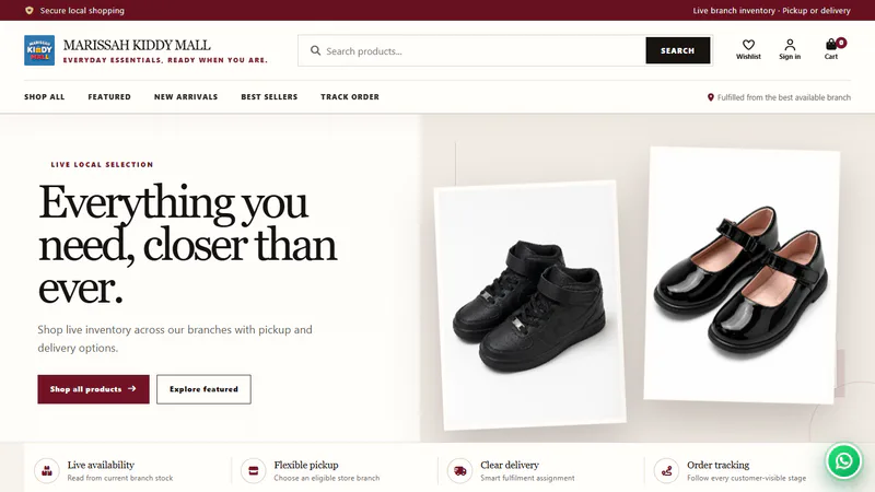 Marissah Kiddy Mall website screenshot